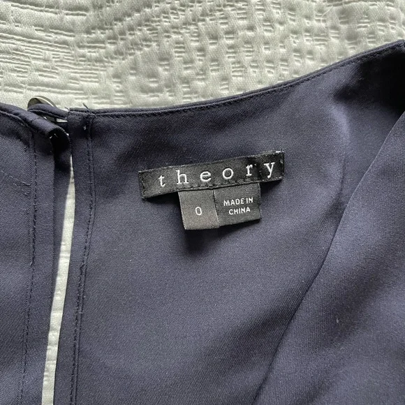 Theory Silk Navy Dress - Picture 5 of 5